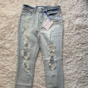 Eunina jeans size 7 super high rise skinny ankle
